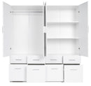 Snow 05 - 4 Door Wardrobe with Drawers