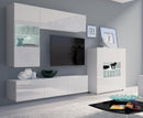 Living Room Calabrini Set 3 in White Gloss