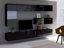 Living Room Calabrini Set 4 in Black Gloss