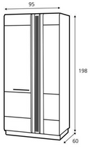 Porti PO-70 2 Door Wardrobe 95cm