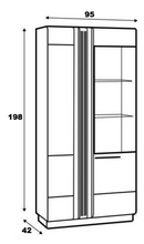 Porti PO-12R Tall Display Cabinet
