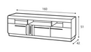 Porti PO-25 TV Cabinet 160cm
