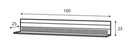 Porti PO-35 Wall Hung Shelf