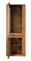 Velvet 10/11 Tall Display Cabinet in Rustic Oak