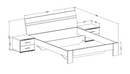 Bianca Bed with bedside tables
