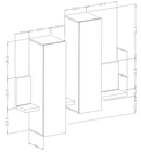 Bota 04 Wall Hung Cabinets in Oak Grandson/White Matt
