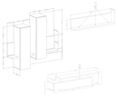 Bota Wall Unit in Oak Grandson/White Matt