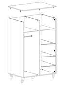 Malmo 11 2 Door Wardrobe 100cm