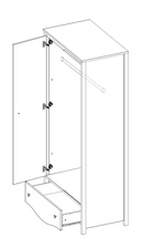 Mia MI-01 2 Door Wardrobe 85cm