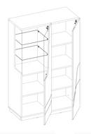 Wave WA-05 Display Sideboard Cabinet