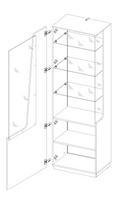 Wave WA-02 Tall Display Cabinet