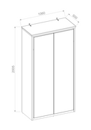 Baldo BL-01 2 Door Wardrobe