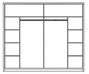 Togo 12 Sliding Door Wardrobe 230cm in Wellington Oak