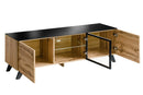 Thin TV Cabinet in Wotan Oak