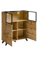 Thin Display Cabinet in Wotan Oak