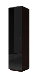Togo 17 1 Door Wardrobe 50cm Black Glass