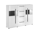 Tulsa 46 Display Sideboard Cabinet in White Gloss