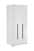 Tulsa 18 2 Door Wardrobe in White Gloss 90cm