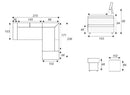 Romano Corner Sofa Bed with Pouf