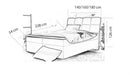 Box-4 Upholstered Bed Frame 3 Sizes with Storage