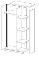 Lido WSZ2D Wardrobe 80cm
