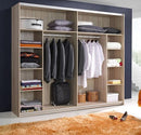 Verona 11 Sliding Wardrobe 200cm in White Gloss