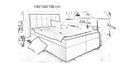 Box-5 Upholstered Bed Frame 3 Sizes with Storage