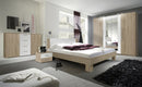 Vera Bed 160cm with Bedside Cabinets in Oak Sonoma/White