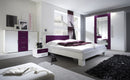 Vera Bed 180cm with Bedside Cabinets in White/Lily