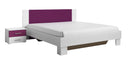 Vera Bed 180cm with Bedside Cabinets in White/Lily