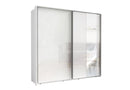 Wela Sliding Door Wardrobe in White 224cm