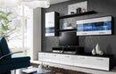 Logo Wall Unit in Black and White Gloss