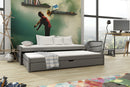 Wooden Double Bed Anis with Trundle and Storage