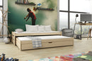 Wooden Double Bed Anis with Trundle and Storage