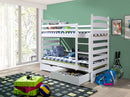 Wooden Bunk Bed Slawek with Storage