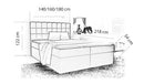 Box-1 Upholstered Bed Frame 3 Sizes with Storage