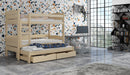 Wooden Bunk Bed Cezar with Trundle and Storage