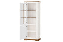 Country 10 Tall Display Cabinet in Oak Sterling and Andersen Pine