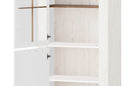 Country 10 Tall Display Cabinet in Oak Sterling and Andersen Pine
