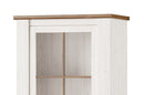 Country 10 Tall Display Cabinet in Oak Sterling and Andersen Pine
