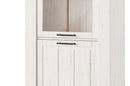 Country 10 Tall Display Cabinet in Oak Sterling and Andersen Pine