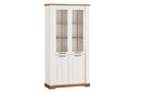 Country 12 - 2 Door Display Cabinet in Oak Sterling and Andersen Pine
