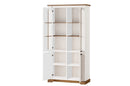 Country 12 - 2 Door Display Cabinet in Oak Sterling and Andersen Pine