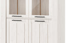 Country 12 - 2 Door Display Cabinet in Oak Sterling and Andersen Pine