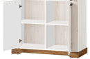 Country 12 - 2 Door Display Cabinet in Oak Sterling and Andersen Pine
