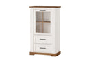Country 14 Small Display Cabinet in Oak Sterling and Andersen Pine