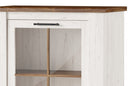 Country 14 Small Display Cabinet in Oak Sterling and Andersen Pine