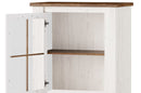 Country 14 Small Display Cabinet in Oak Sterling and Andersen Pine