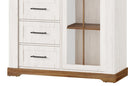 Country 15 Display Cabinet With Drawers in Oak Sterling and Andersen Pine