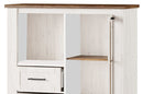 Country 15 Display Cabinet With Drawers in Oak Sterling and Andersen Pine
